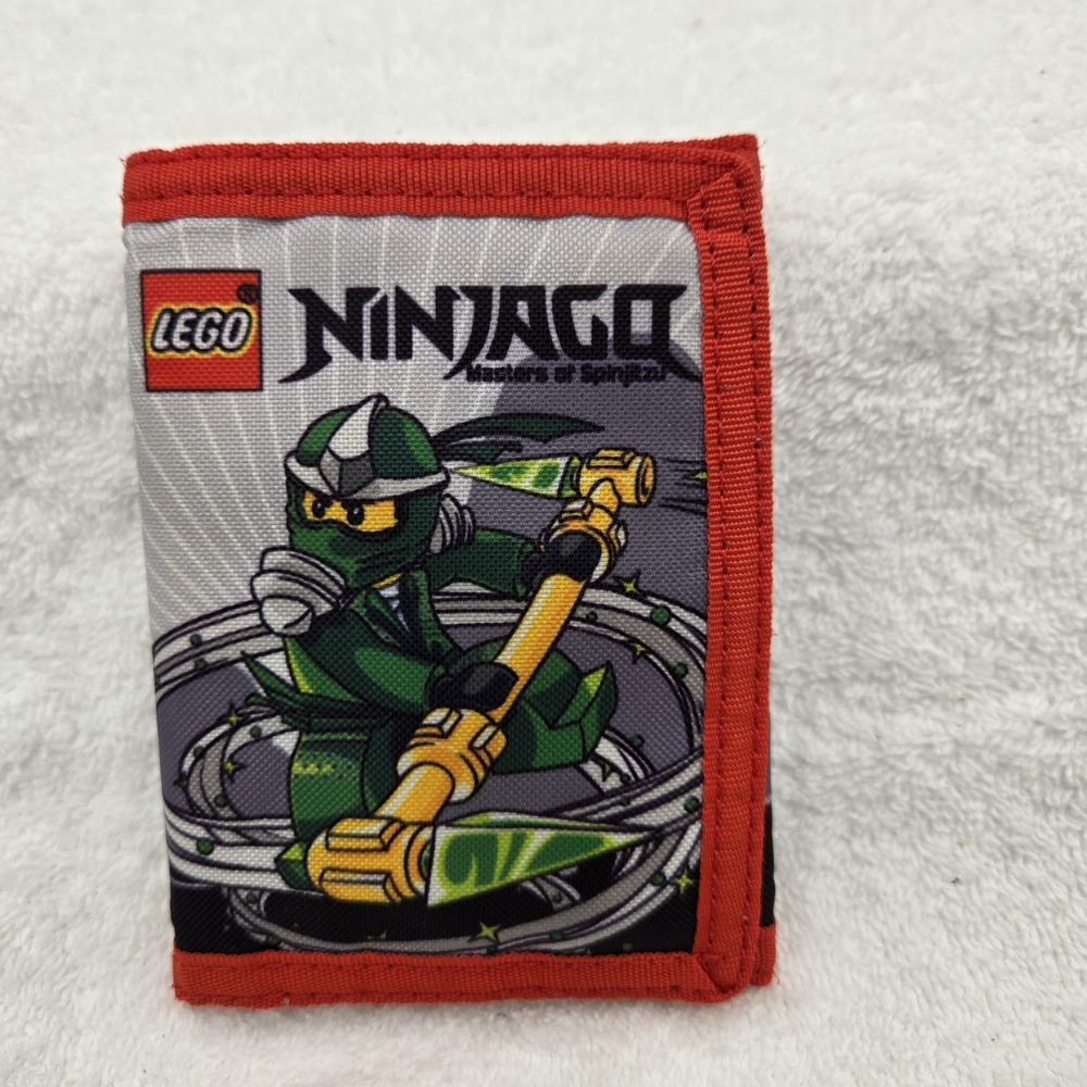 Ninjago Lego Wallet Trifold Lloyd The Green Spinjitzu Hook And Loop Red Black